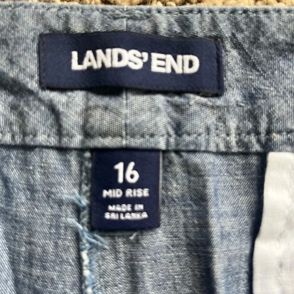 NWOT Lands End Chambray Shorts Denim color - Picture 5 of 13